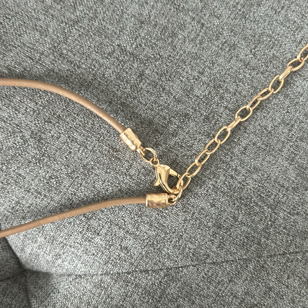Gold Stone Long Beaded Necklace - Picture 4 of 4
